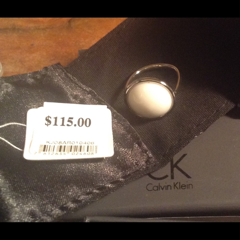 Calvin Klein White/Silver Ring